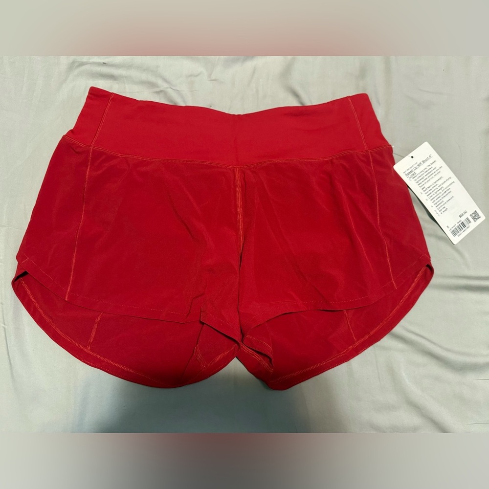 Lululemon speed up shorts size 8 *dark red